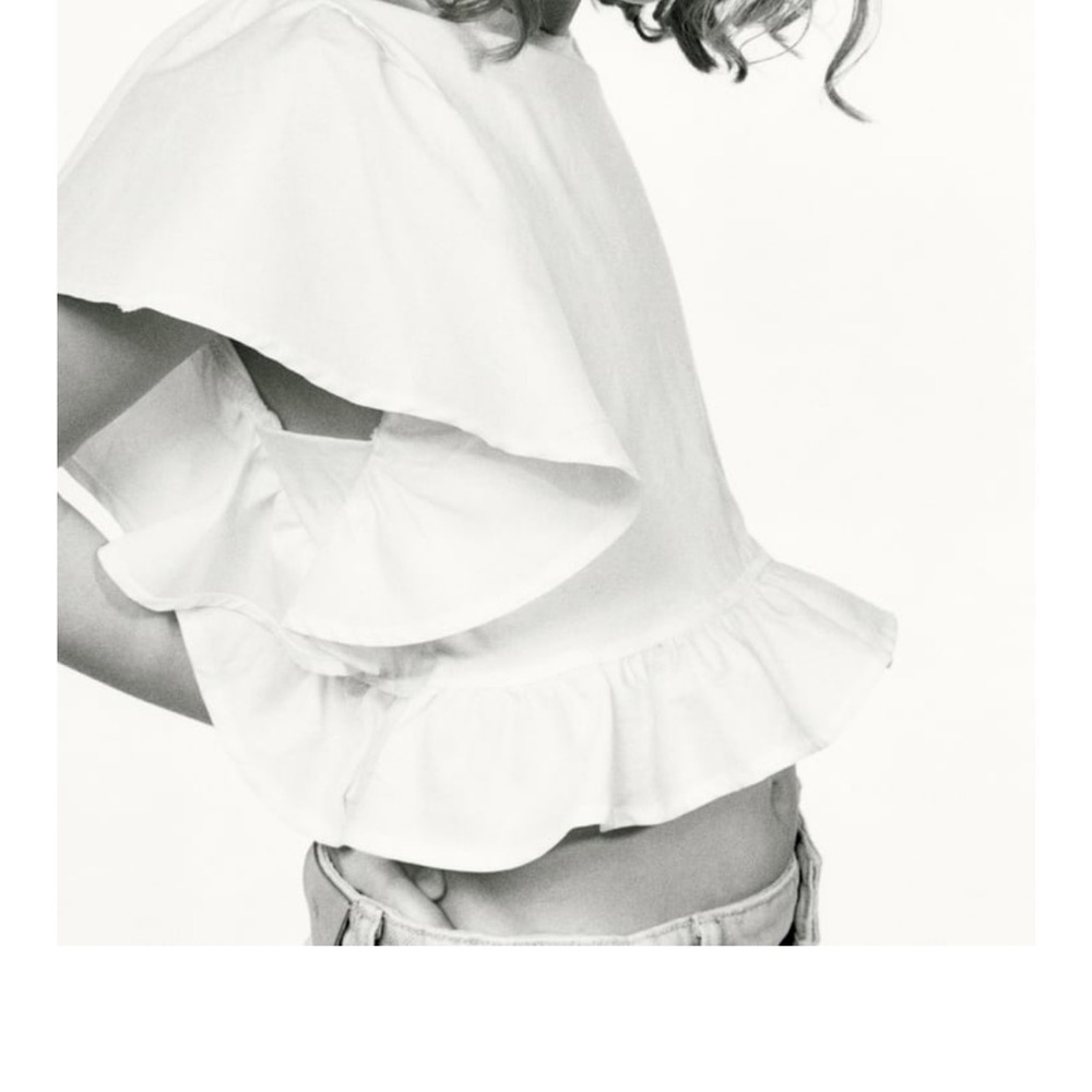Zara Girls Ruffin Pop Top